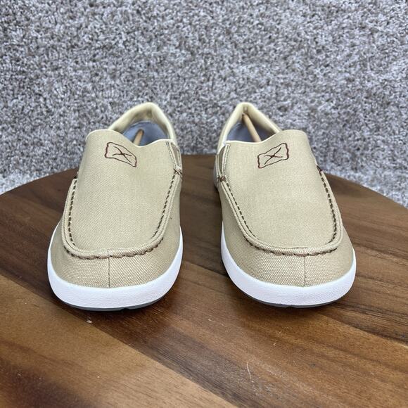Twisted X Men\'s Slip-On Khaki Size 8 M Casual Leather Textile Shoes NEW
